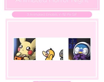 ANIMATED Horror Night Pokemon Emote for Twitch/Discord | Custom Twitch Emotes | Gaming | Streaming | Discord Stickers | Stream Emotes