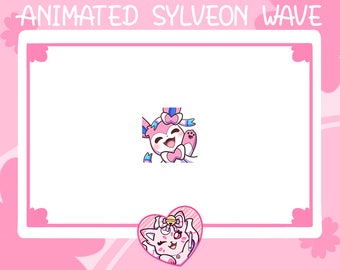 ANIMATED Sylveon Wave Emote for Twitch/Discord | Custom Twitch Emotes | Gaming | Streaming | Discord Stickers | Stream Emotes