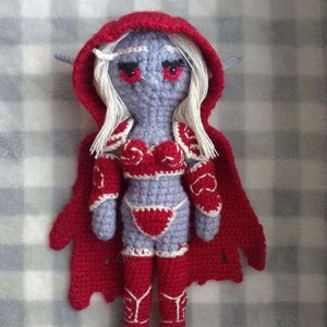 Sylvanas Windrunner, knitted.Sylvanas Windrunner stuffed toy blood elf  Lady Sylvanas