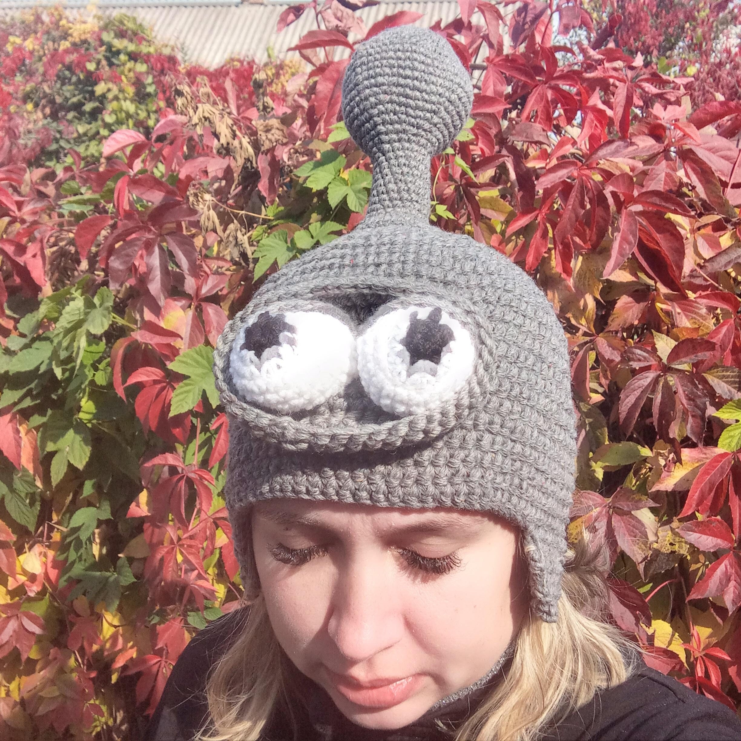 Robot Bender Inspired Crochet Hat, Man Woman Futurama Bender