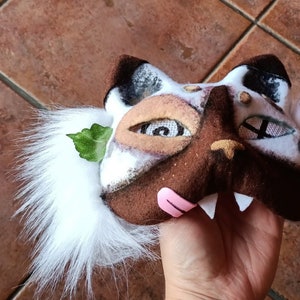 Masque de chat Therian Masque feutré avec filet pour les yeux Masque de chat des montagnes image 4