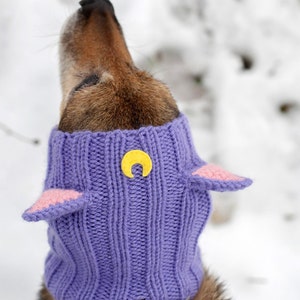 Knitted hat snood for dogs Cat Luna cats/ Dog Hood Custom Sizes image 3