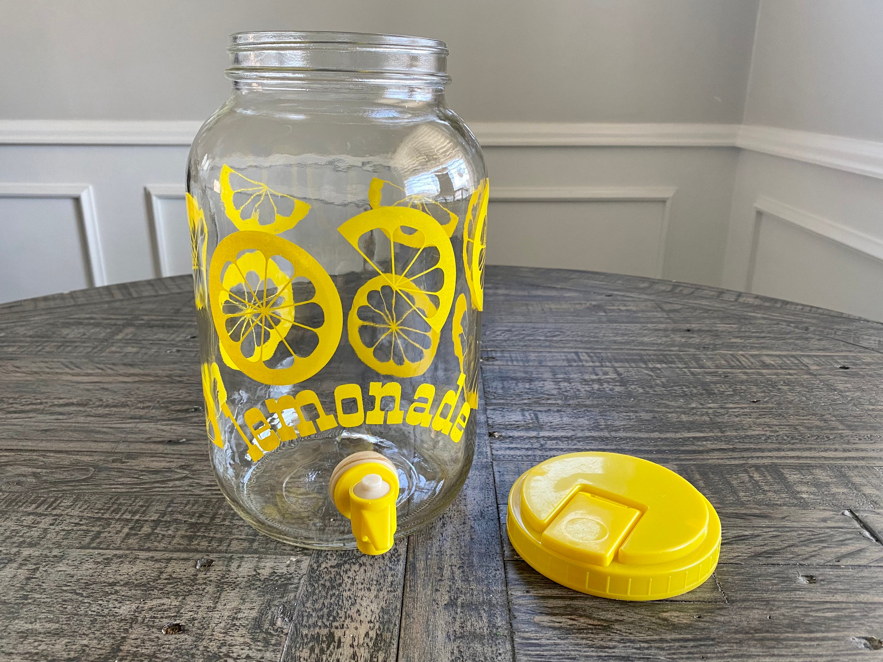 Vintage Lemonade Glass Dispenser with Spigot Vintage One Etsy