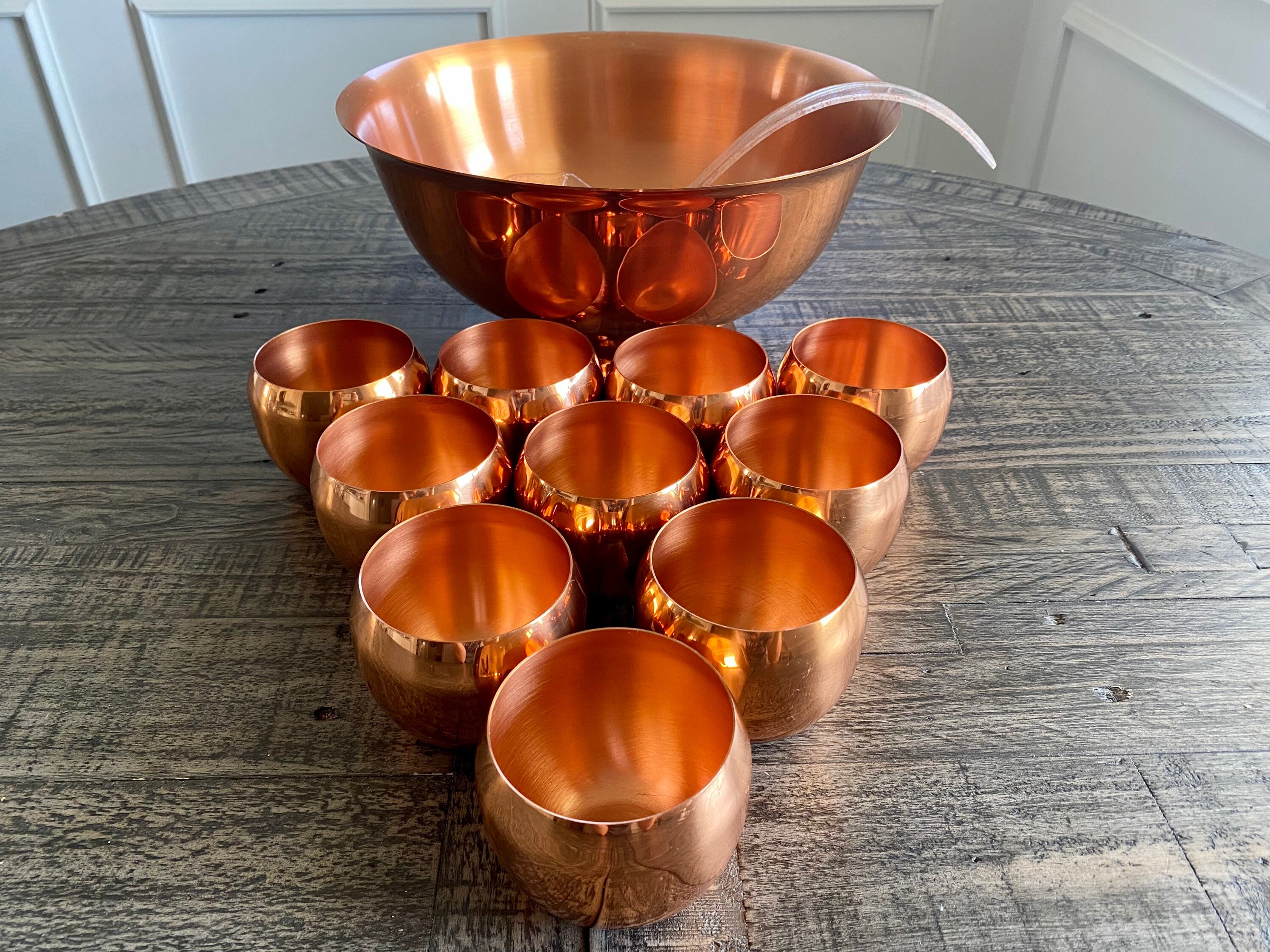 Coppercraft Guild Punch Bowl Set with 10 Cups and Ladle Etsy