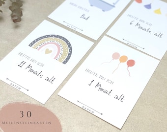 Baby milestone cards / Birth gift / Newborn gift / Gift box / Birth gift / Baby shower gift / Mother's Day gift