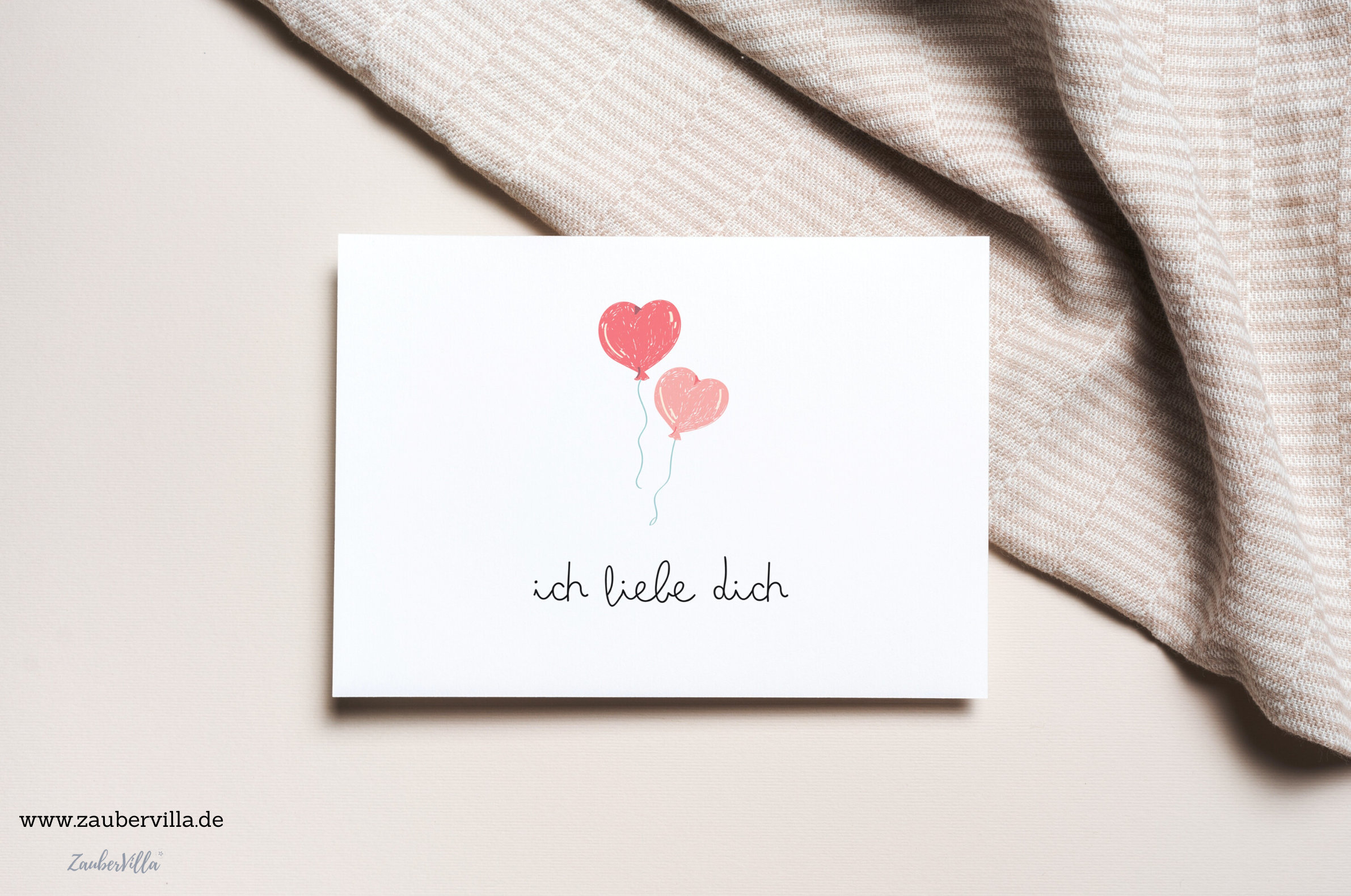 Postcard I love you | Partner | Card Mother's Day Birthday Love - Heart Balloons