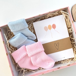 Geschenk Box Babyset mit Meilensteinkarten Junge Mädchen  | zur Geburt | Neugeborenes Schwangere Babyparty | Geburtsgeschenk | Muttertag