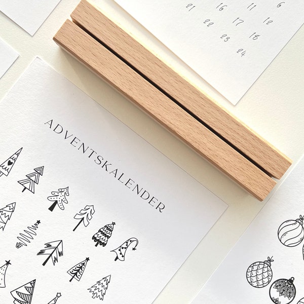 Adventskalender zum Ausmalen | Postkarte | A6 | Advent | Geschenk | Wichtelgeschenk Büro  | Druckvorlage