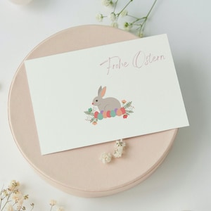 Cartolina di Pasqua | Uova di Pasqua di coniglio | Cartolina Auguri di Pasqua | con busta