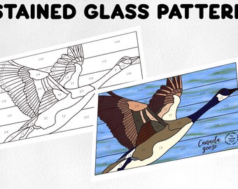 Canada Goose Stained Glass Pattern, Hobby License (Digital Download)