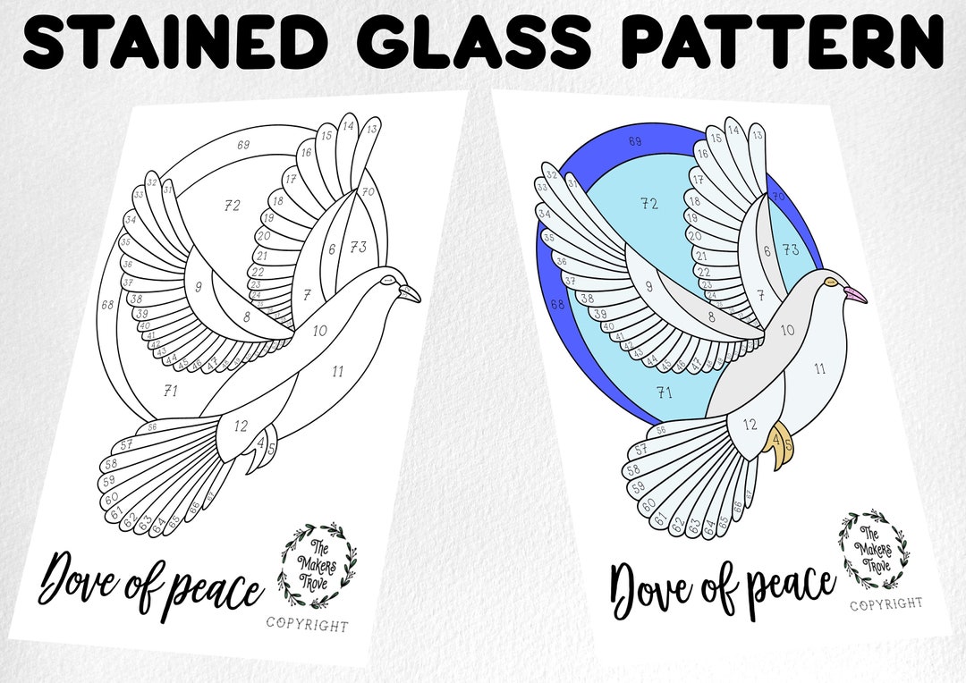 Dove of Peace Stained Glass Pattern (digital Download) - Etsy
