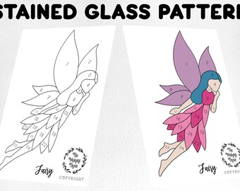 Fairy Stained Glass Pattern, DIY Hobby (Digital Download)