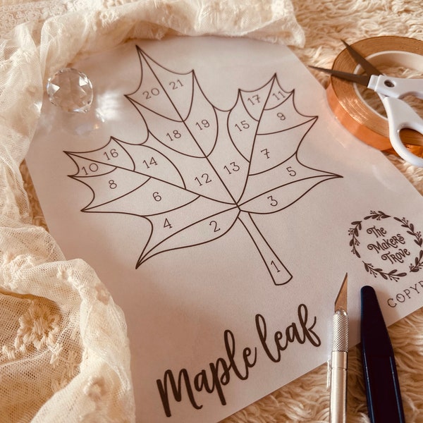 Stained Glass Maple Leaf Pattern Etsy Stained glass maple leaf pattern etsy