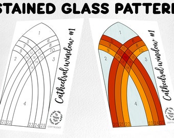 Stained Glass Cathedral Window Pattern, Sun Catcher (Digital Download)