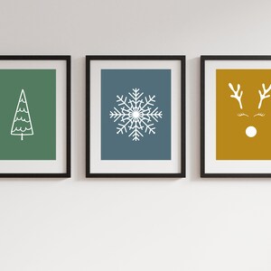 Set of 3 Printable Christmas Prints; Digital Download