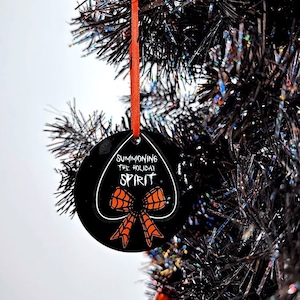 Summoning the Holiday Spirit Horror Christmas Ornament