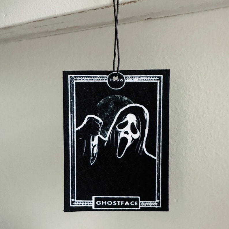 Scream Ghostface Tarot Card Horror Car Air Freshener Etsy Canada