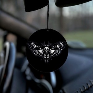 Death Moth Car Air Freshener Goth Gift Idea Car Accessories Halloween