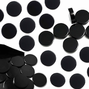 Black Onyx, Round Coin, Both Side Flat, Semi Precious Stone, Loose Gemstone, For Jewelry, Wholesale Supplier, All Sizes Available