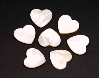 Natural Mother of Pearl, Heart MOP, Both Side Flat, Semi Precious Stone, Calibrated Smooth, Loose Gemstone, For Jewelry, All Sizes Available