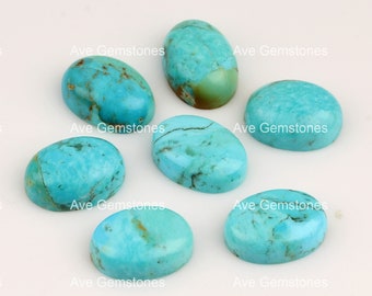 Arizona Turquoise Oval Cabochons Gemstone, Good Quality, Semi Precious Stone, Calibrated Smooth, For Jewelry Making, All Sizes Available