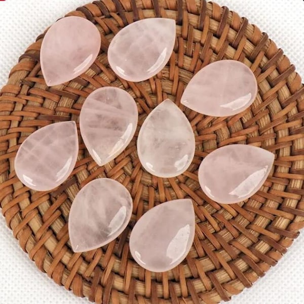 Natural Rose Quartz, Pear Smooth Briolette, For Jewelry, Semi Precious Stone, Loose Gemstone, Wholesale Supplier, All Sizes Available