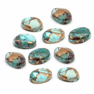 Jewelry Making Stone, Gemstone Cabochon, Oyster turquoise, Copper turquoise, Flat back cabochon, turquoise cabochon, turquoise Jewelry, turquoise Gemstone, Oyster cabochon, Cabochon, Loose gemstone, Red oyster turquoise, Red oyster cabochon