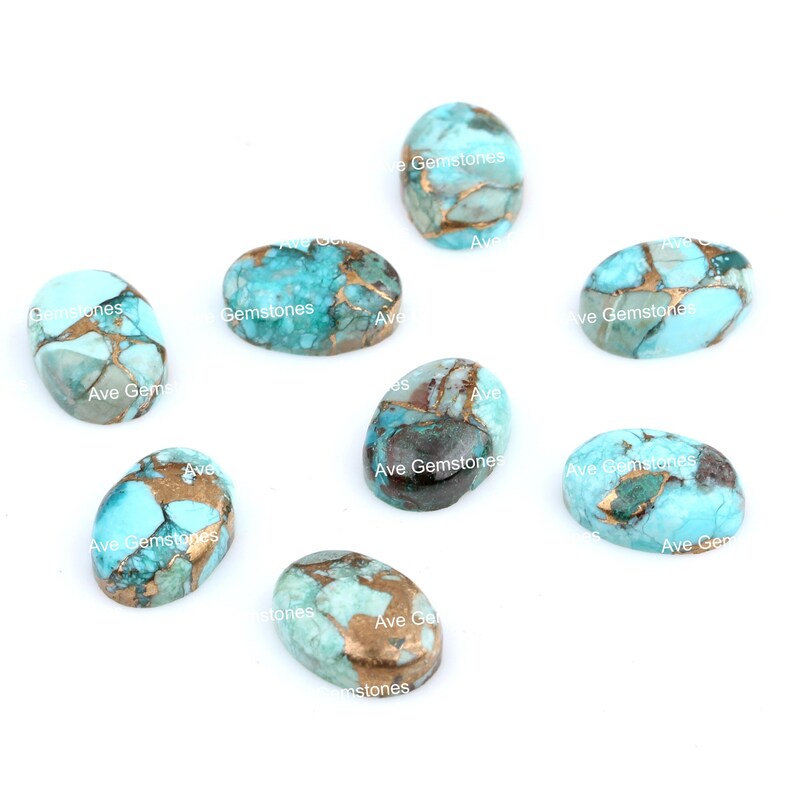 Jewelry Making Stone, Gemstone Cabochon, Oyster turquoise, Copper turquoise, Flat back cabochon, turquoise cabochon, turquoise Jewelry, turquoise Gemstone, Oyster cabochon, Cabochon, Loose gemstone, Red oyster turquoise, Red oyster cabochon