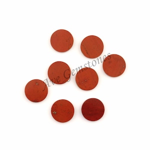 Natural Red Jasper, Round Coin, Both Side Flat, Semi Precious Stone, Loose Gemstone, For Jewelry, Wholesale Supplier, All Sizes Available