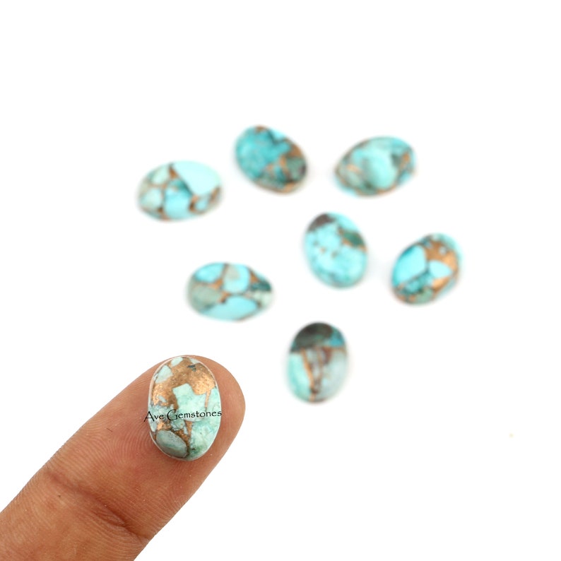 Jewelry Making Stone, Gemstone Cabochon, Oyster turquoise, Copper turquoise, Flat back cabochon, turquoise cabochon, turquoise Jewelry, turquoise Gemstone, Oyster cabochon, Cabochon, Loose gemstone, Red oyster turquoise, Red oyster cabochon