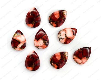 Dahlia Red Rose Copper, Pear Calibrated Smooth Briolette, For Jewelry, Semi Precious Stone, Wholesale Supplier, All Sizes Available