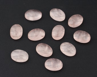 Natural Rose Quartz Oval Shape Loose Gemstones Cabochon Calibrated All Size Avail. 8x10 9x11 10x12 10x14 12x16 13x18 15x20 16x22 18x25 20x30