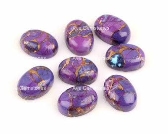 Purple Mohave Copper Turquoise, Oval Cabochon, Semi Precious Stone, Loose Gemstone, For Jewelry, Wholesale Supplier, All Sizes Available