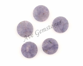 Natural Lepidolite Round Shape Flat Disc Shape Cabochon Gemstone, Both Side Flat Cabochon For Jewelry Making 12mm And All Sizes Available