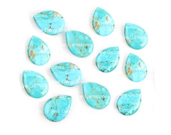 Arizona Turquoise, Briolette lisse poire, pierre semi-précieuse, pierre précieuse en vrac, pour bijoux, fournisseur en gros, toutes les tailles disponibles