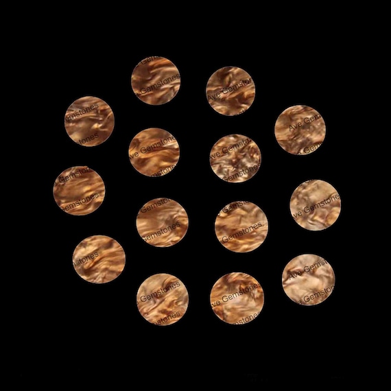 Synthetisches Perlmutt, helle Bronze, runde Mnzscheibe flach,  Acrylperlmutt Welligkeit / Strom, (YG-09), fr Schmuck, alle Gren  erhltlich - Etsy sterreich