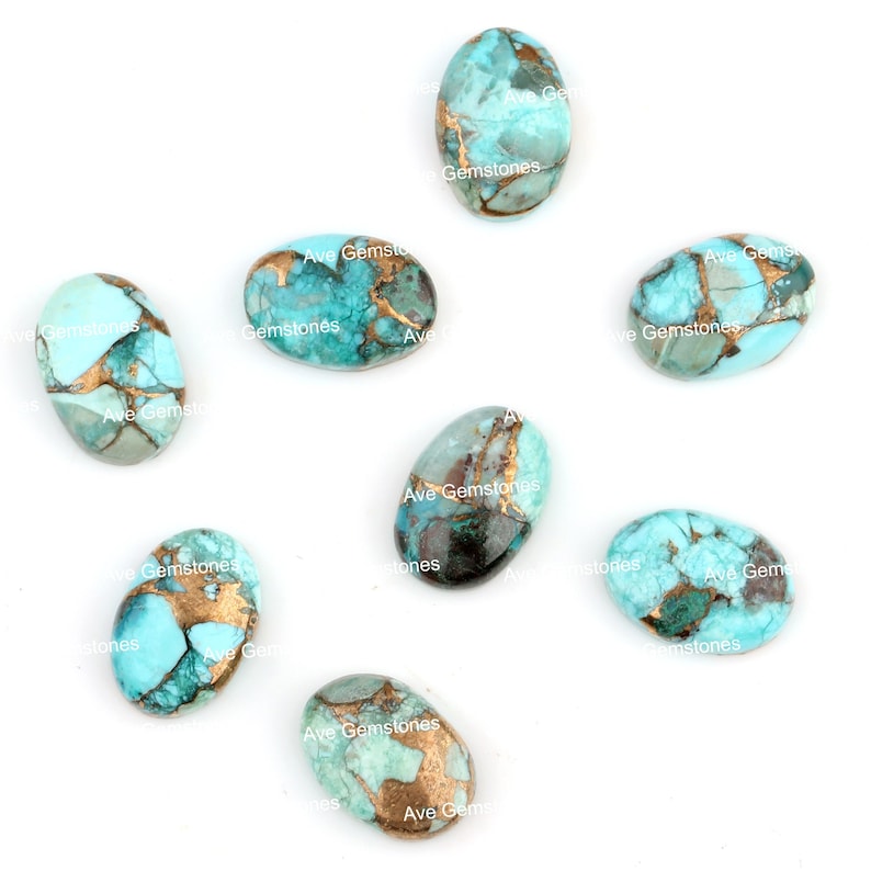 Jewelry Making Stone, Gemstone Cabochon, Oyster turquoise, Copper turquoise, Flat back cabochon, turquoise cabochon, turquoise Jewelry, turquoise Gemstone, Oyster cabochon, Cabochon, Loose gemstone, Red oyster turquoise, Red oyster cabochon