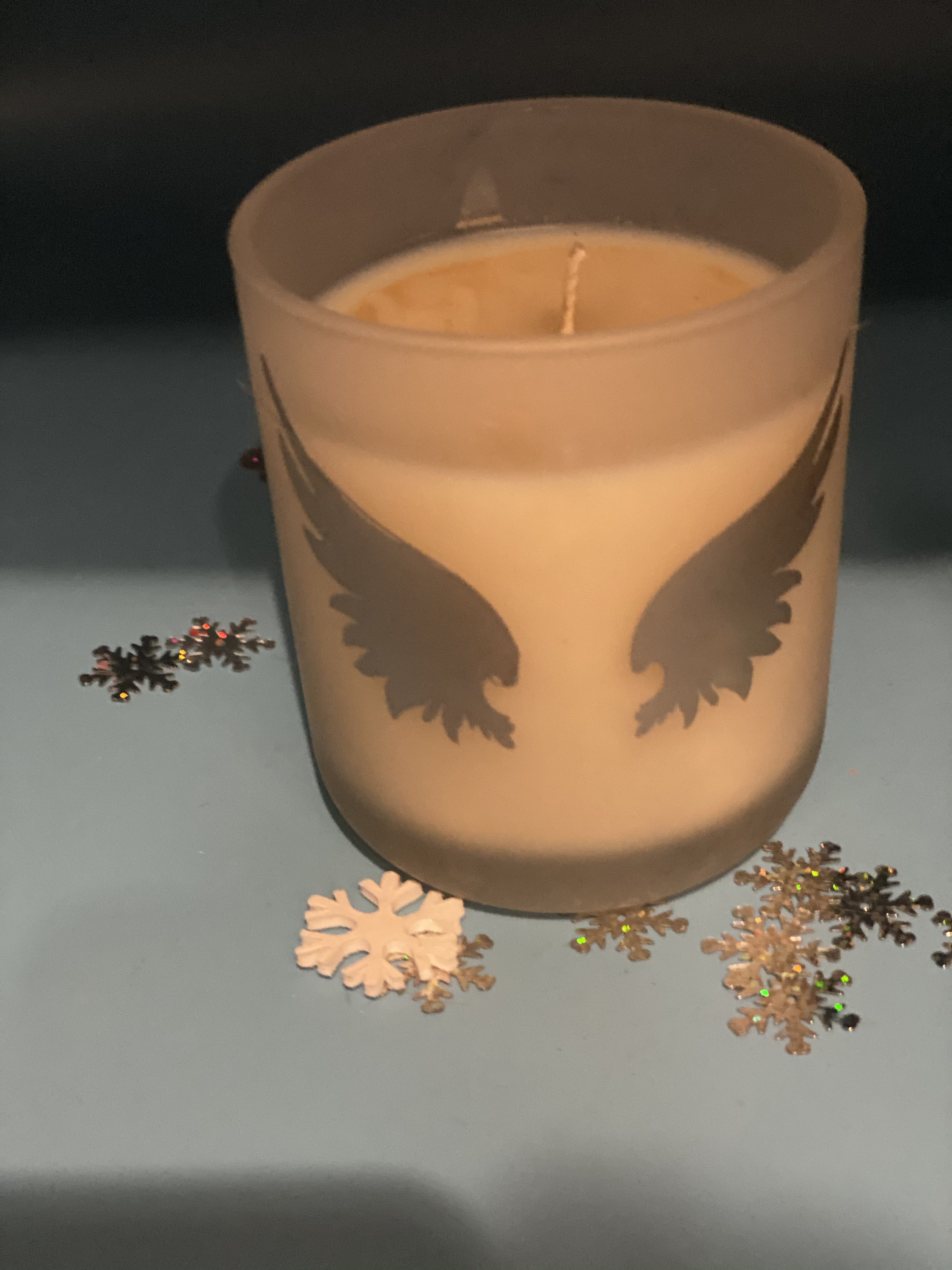 Memorial Candle With Angels Wings Etsy Singapore