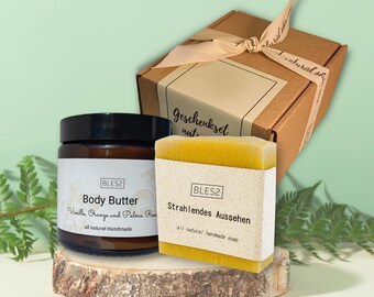 Cofanetto regalo spa per donna, set per la cura di sé, regalo benessere, regalo di compleanno per lei, cofanetto regalo biologico fatto a mano