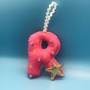 Sparkly letter / name / initial decoration - personalised stocking filler / ornament / decoration