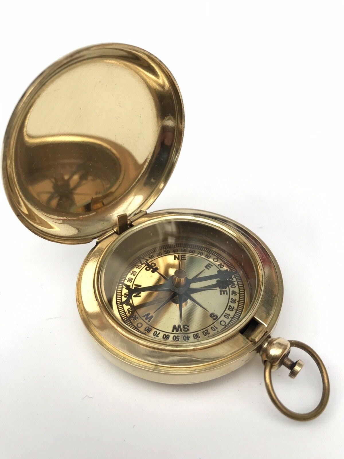 Brass Hunters Sundial Pocket Compass With Pouch Vintage Etsy UK