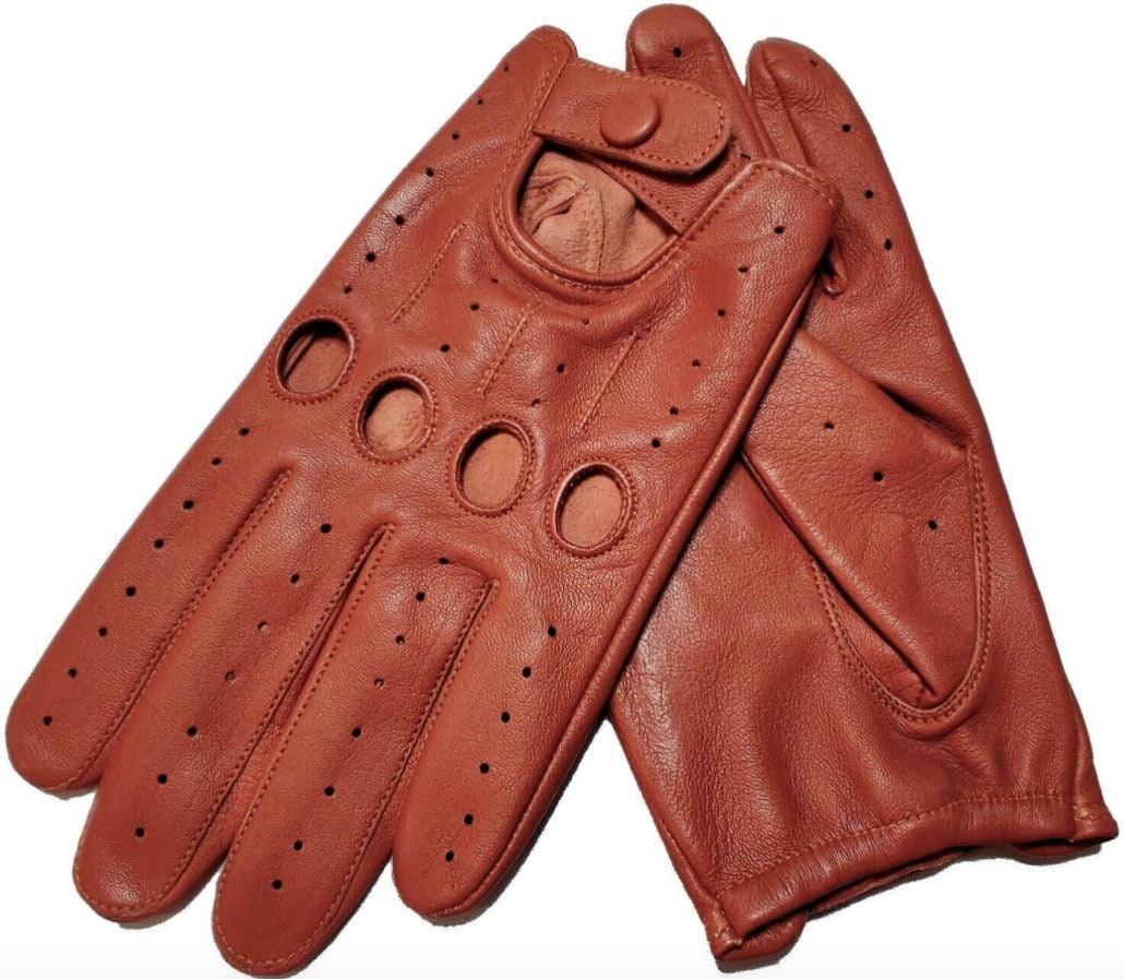 FIORETTO Womens Fingerless Leather Gloves for Driving Unlined Sheepskin Genuine Leather Half Finger Gloves W200420