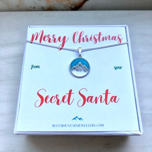 Mother&#39;s  Handmade Blue mountain resin necklace, secret Santa gift, unique, outdoors,  gift, gifts for her, romantic gifts for women, boho