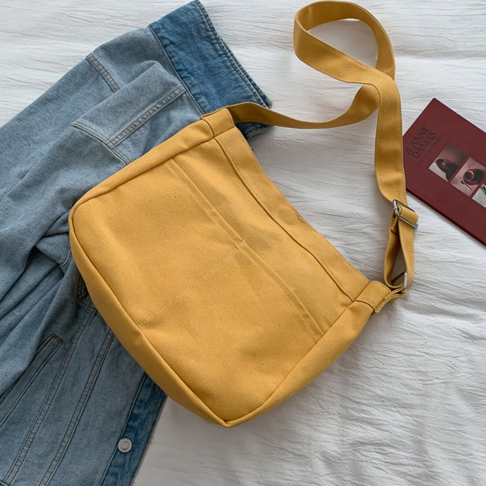 Tote Bag Pocket Canvas Bag Casual Crossbody Bag Canvas | Etsy