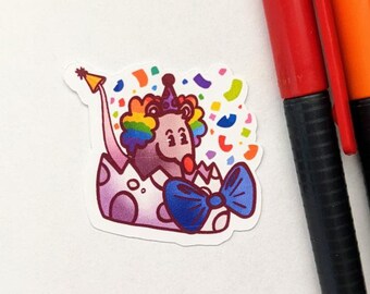 Happy Clown Egg Rat Sticker