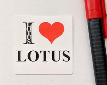 I Heart Lotus Sticker