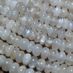 Natural Moonstone Bead Gem / Natural color Rondelle / Size 4x7 MM / Strand 96 Pcs