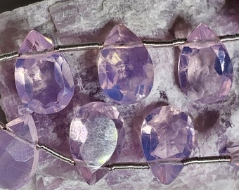 New / AAA / Kunzite Quartz Violet Rose Forme Poire à Facettes Magnifique polissage / Taille 8 X 12 MM