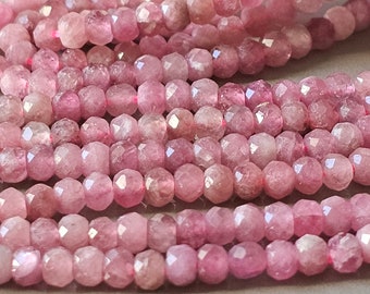 Lot De 7 Perles Tourmaline Rose Naturelle Du Brésil Forme Poire Lisse - 39 Carats