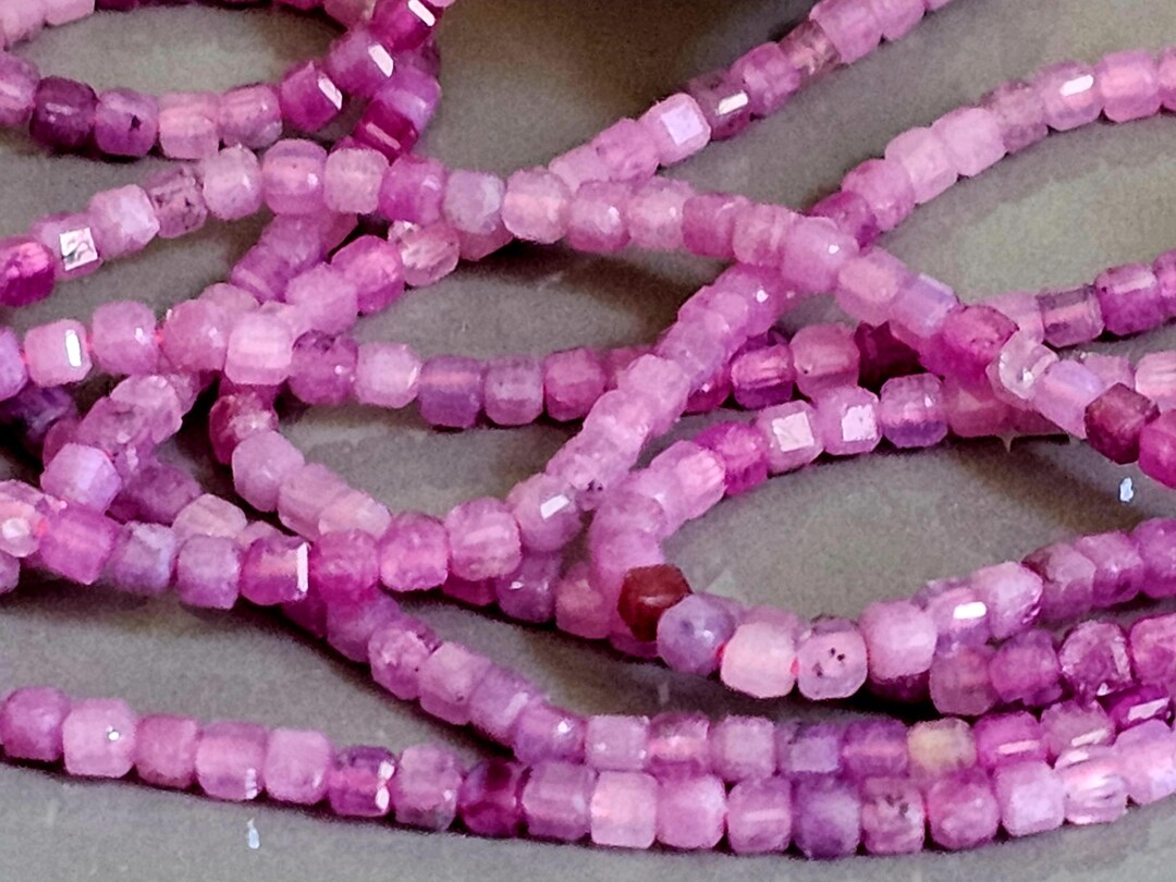 Natural Myanmar Ruby Pink Lilac Purple Square Faceted Brilliant Gem ...